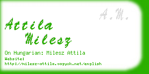 attila milesz business card
